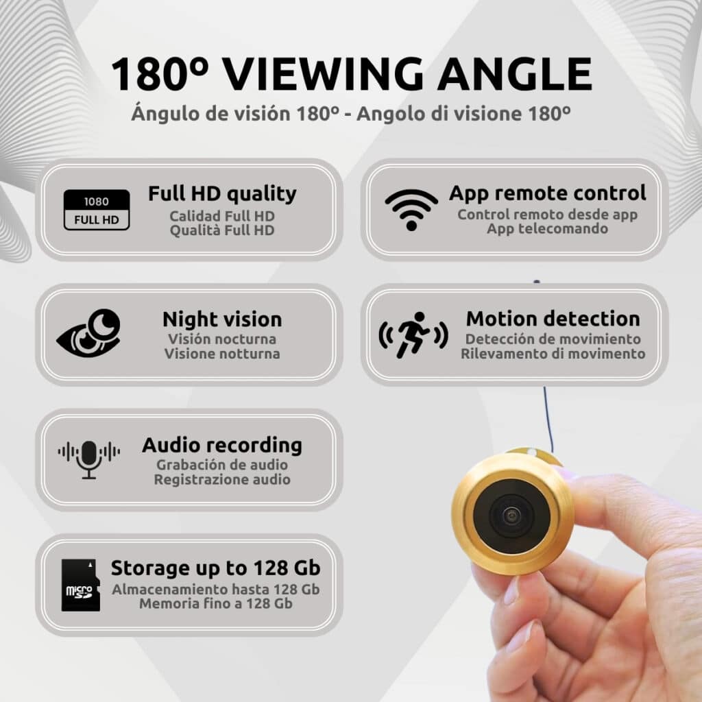 Cámara Espía Mirilla Full HD Wifi Características