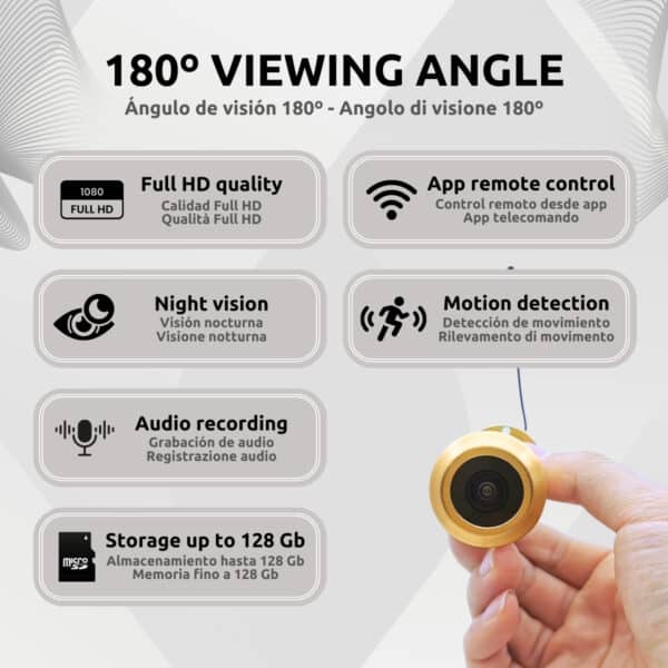 Cámara Espía Mirilla Full HD Wifi Características