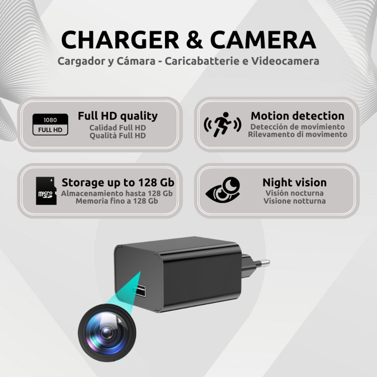 Cargador Cámara Espía Full HD Características