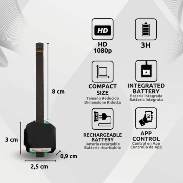 Cámara Espía Wifi Oculta Para Exámenes HD Características