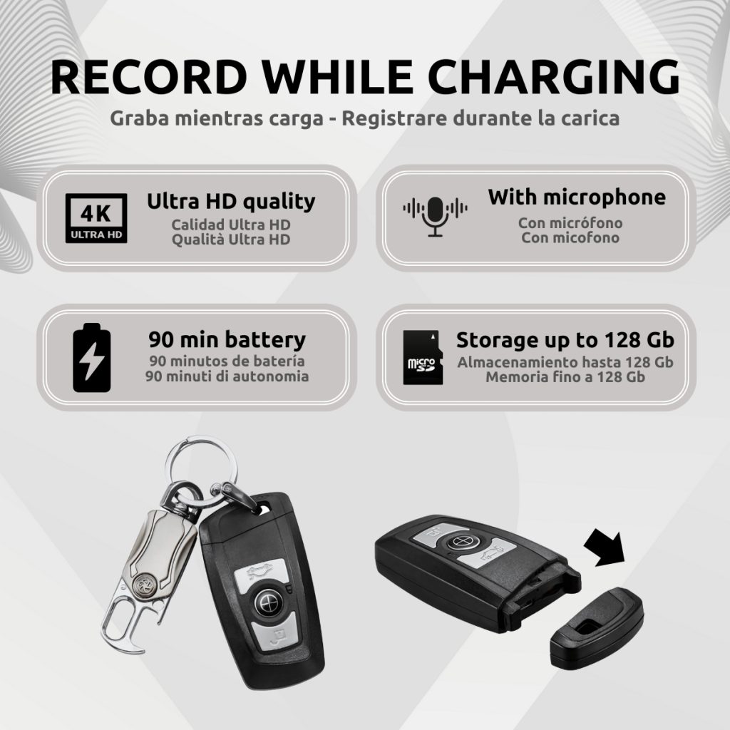 Llave Cámara Espía 4K Características