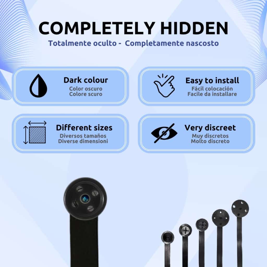 Piezas Fijadoras + Botones Cámara Espía Wifi Características