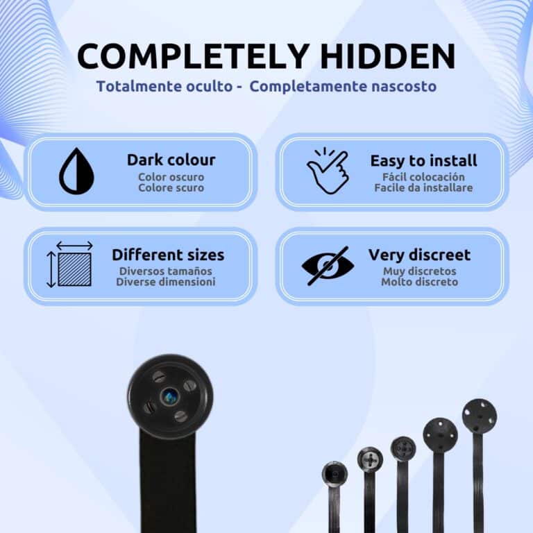 Piezas Fijadoras + Botones Cámara Espía Wifi Características