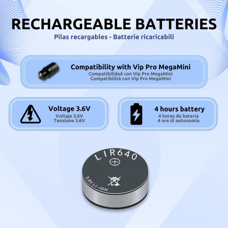 Pilas LIR640 Pinganillo Vip Pro MegaMini Bluetooth Características