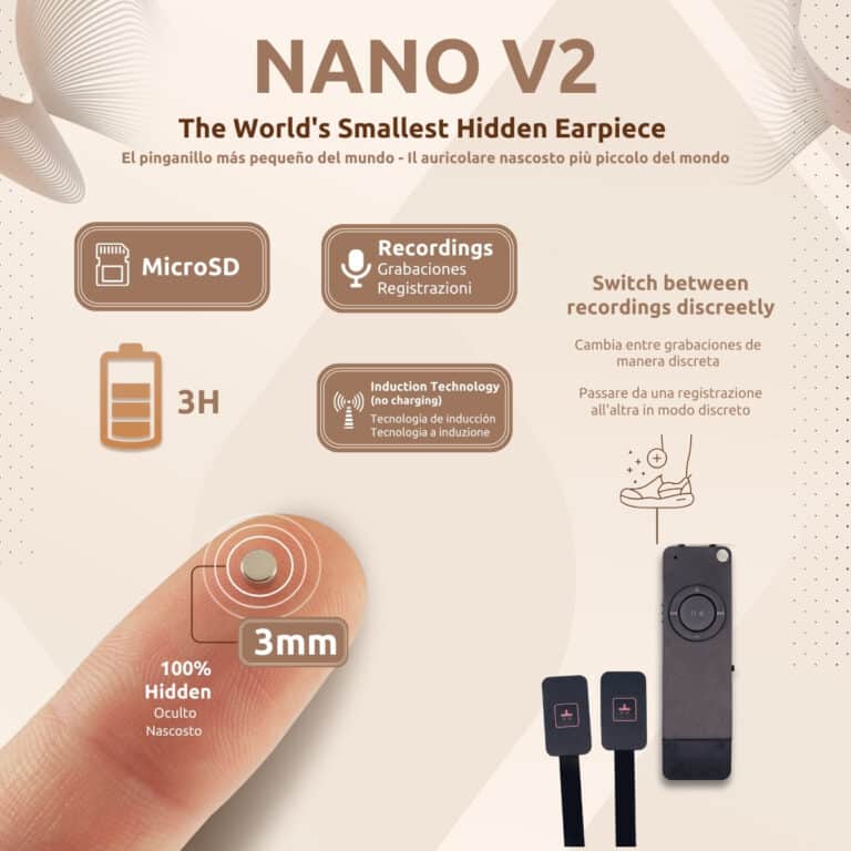 Pinganillo Nano V2 Pulsadores Funcionalidades