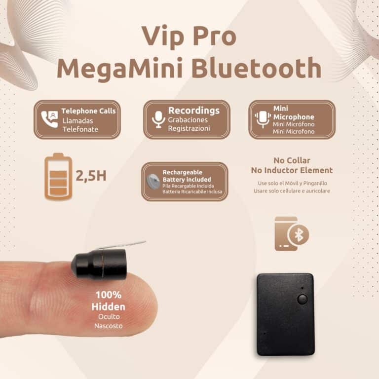 Pinganillo Vip Pro MegaMini Bluetooth Funcionalidades
