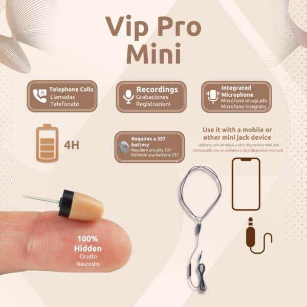 Pinganillo Vip Pro Mini Funcionalidades