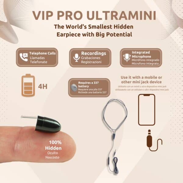 Pinganillo Vip Pro UltraMini Funcionalidades