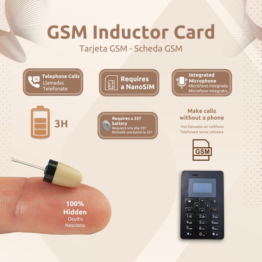Tarjeta Inductora GSM + Pinganillo Vip Pro SuperMini Funcionalidades