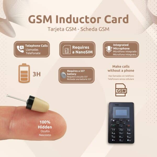 Tarjeta Inductora GSM + Pinganillo Vip Pro SuperMini Funcionalidades