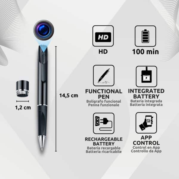 Bolígrafo Cámara Espía Wifi Oculto Para Exámenes Características