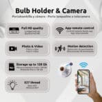 Bombilla Cámara Espía Full HD Wifi Características