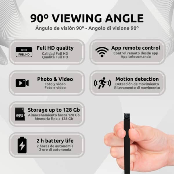 Cámara Espía Wifi Módulo Full HD Características