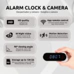 Despertador Cámara Espía Wifi HD Características