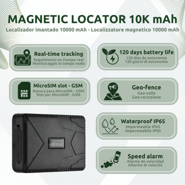 Localizador GPS Lapa Imantado Gran Autonomía Características