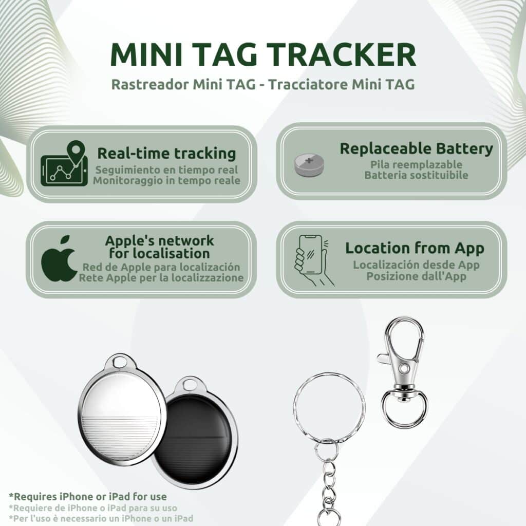 Localizador GPS Mini Tag Características