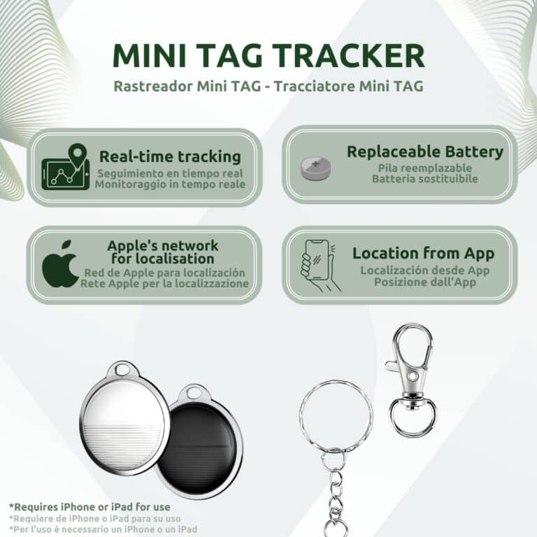 Localizador GPS Mini Tag Características