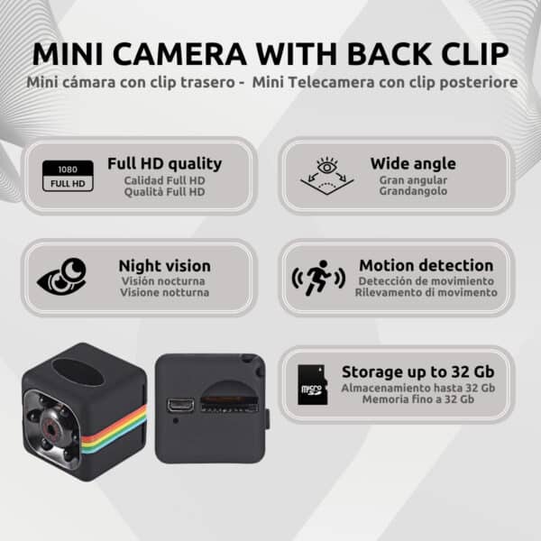Mini Cámara Espía Full HD Clip Características