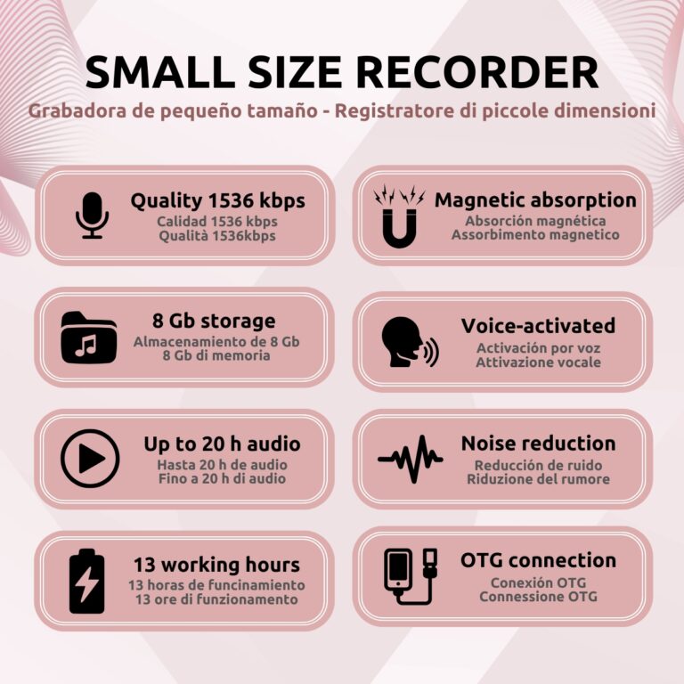 Mini Grabadora Voz Espía Características