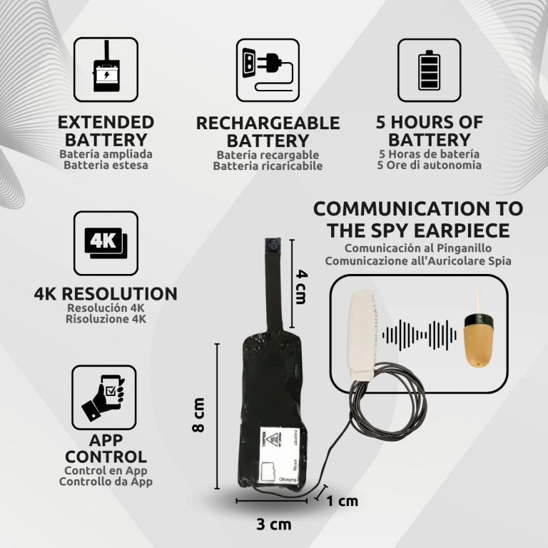 Cámara Espía Wifi Pro Oculta Para Exámenes Características