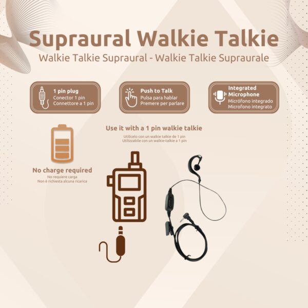 Pinganillo Walkie Talkie Supraural Funcionalidades