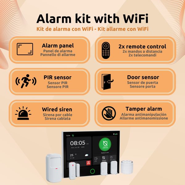 Alarma Wifi + 4G Kit sin Cuotas Características