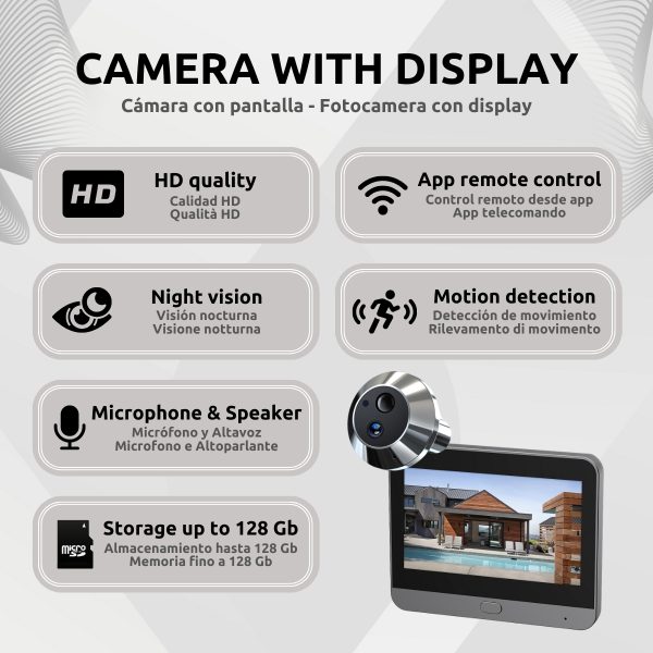 Cámara Espía Mirilla Full HD Wifi Características PD6