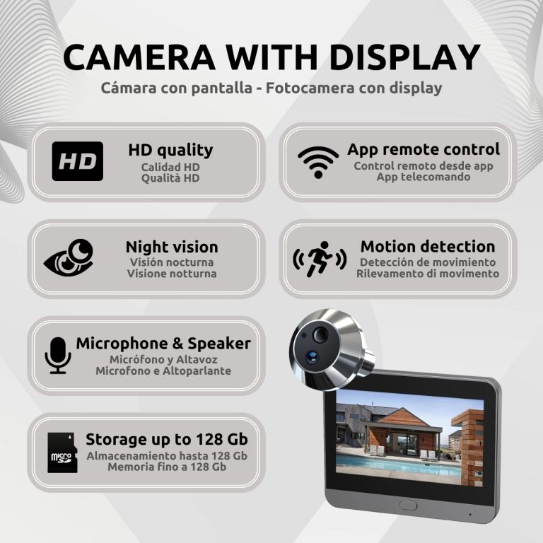 Cámara Espía Mirilla Full HD Wifi Características PD6