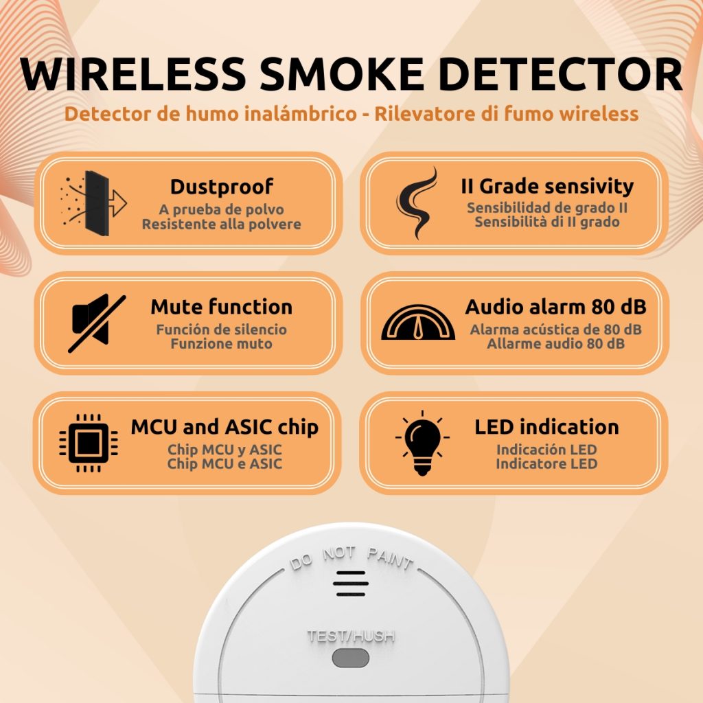 Detector de Humo Alarma CARACTERÍSTICAS