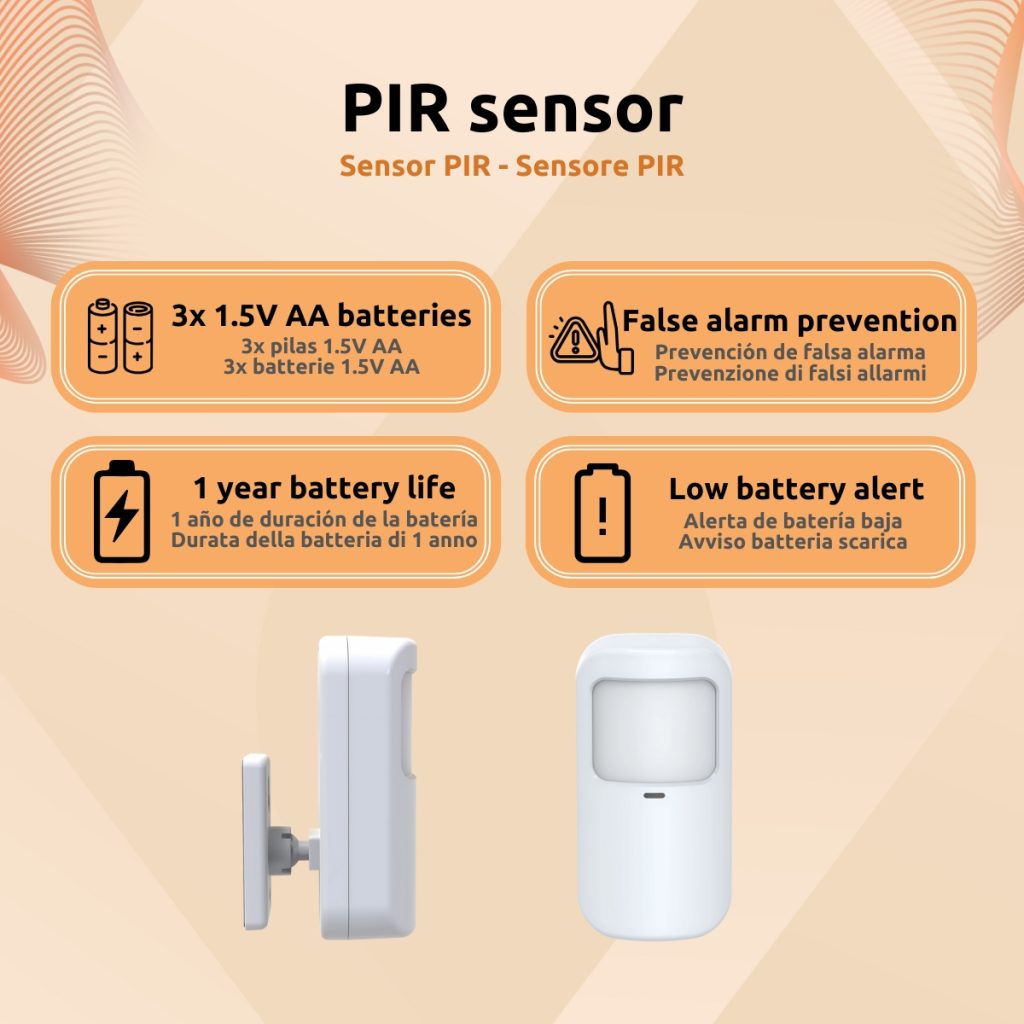 Sensor Alarma Detección de Movimiento PIR CARACTERÍSTICAS