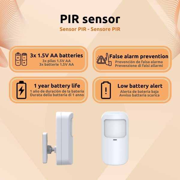 Sensor Alarma Detección de Movimiento PIR CARACTERÍSTICAS